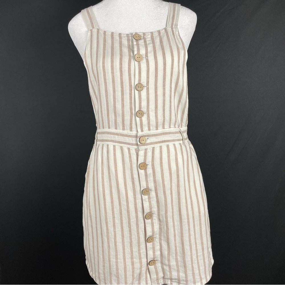 Garage Brand Striped Jumper Bib Overalls Skirt Size Medium